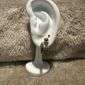 Elegant Multicolor Hoop Earrings